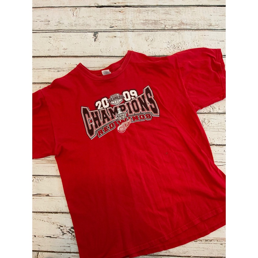 Gildan Detroit Red Wings 2009 Western Conference Champions Red T-Shirt XL NHL